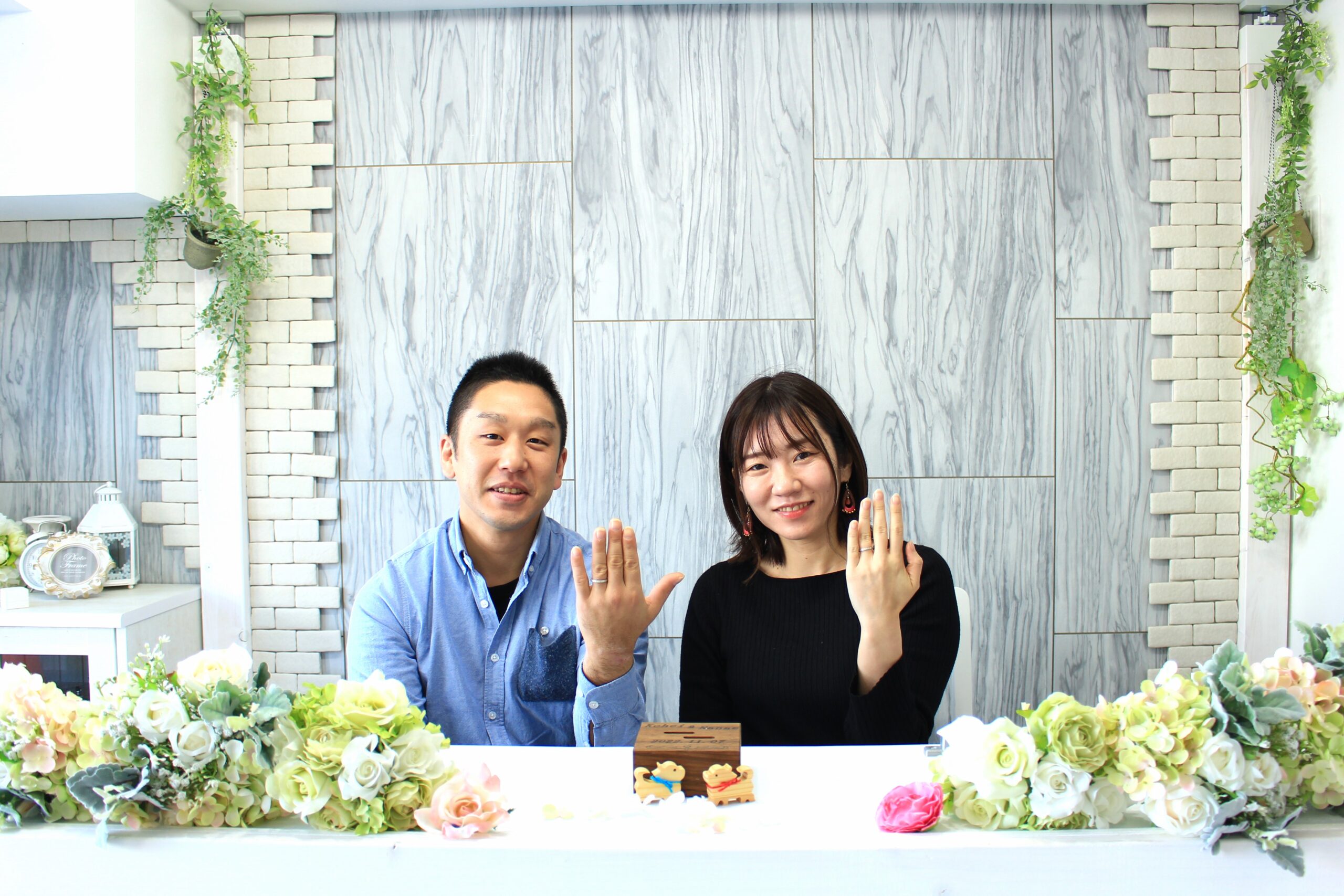 真ん中のミルうちがオシャレで素敵な手作り結婚指輪　神奈川県中郡　K＆N様の声