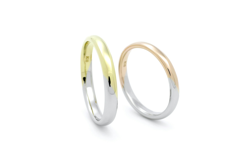 結婚指輪 - 2カラードーム