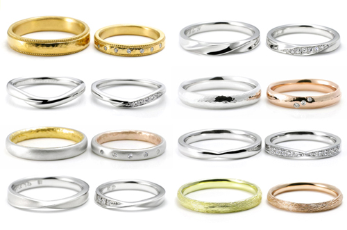 手作り結婚指輪のデザイン例